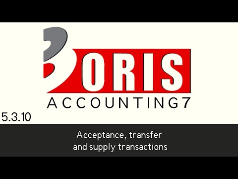 Oris Accounting 7 - Acceptance, transfer and supply transactions (5.3.10)
